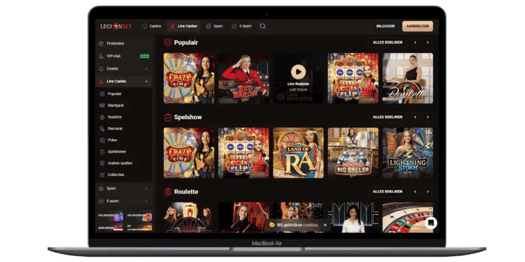 LegionBet  toonaangevende live dealer providers